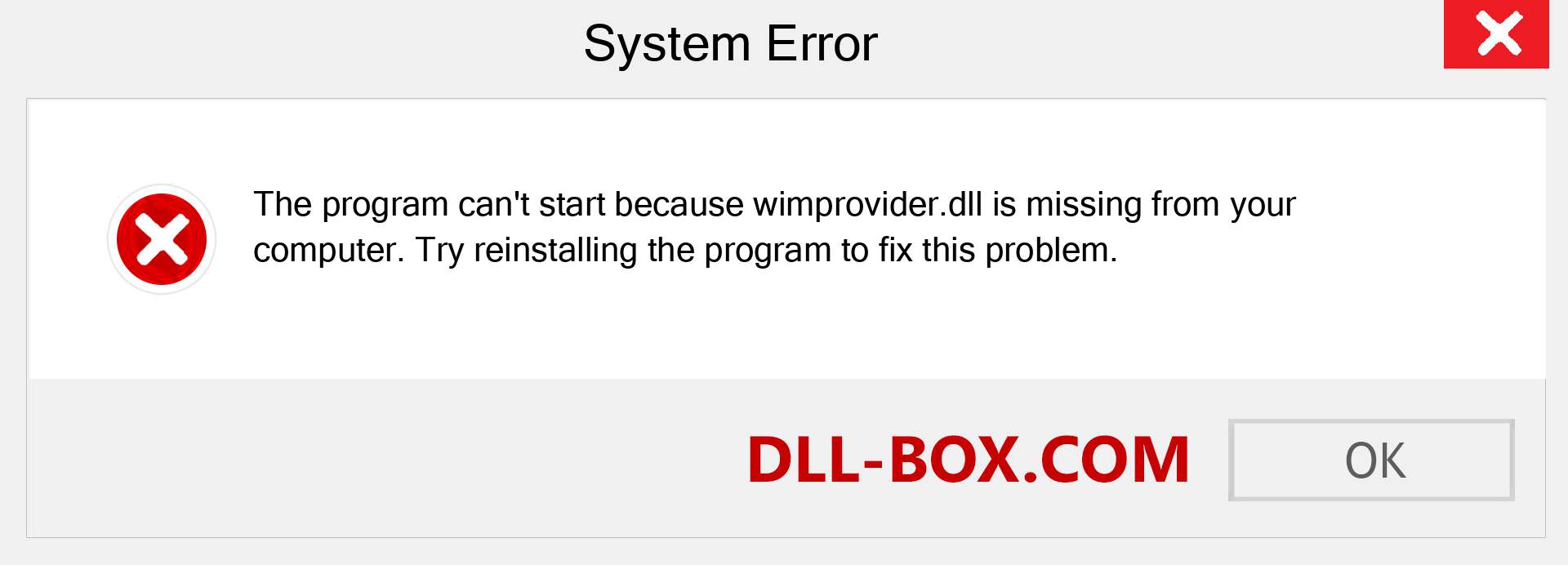  wimprovider.dll file is missing?. Download for Windows 7, 8, 10 - Fix  wimprovider dll Missing Error on Windows, photos, images